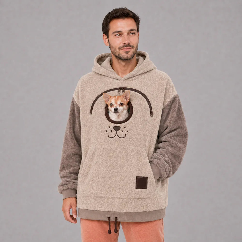 Bluza z kieszenią na pupila, kolor kremowy